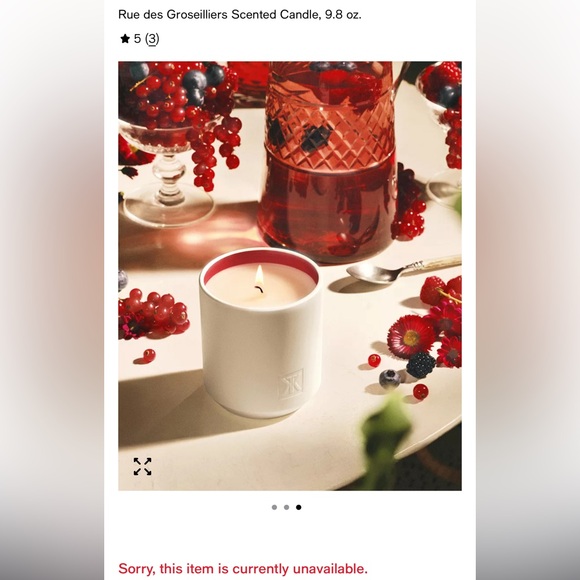 Maison Francis Kurkdjian white and burgundy scented candle with gold lid - Picture 4 of 11